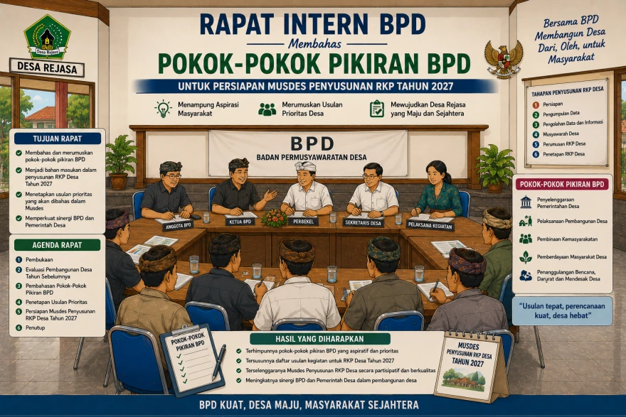 BPD Desa Rejasa Rapat Internal Matangkan Pokok Pikiran Jelang Penyusunan RKP 2027