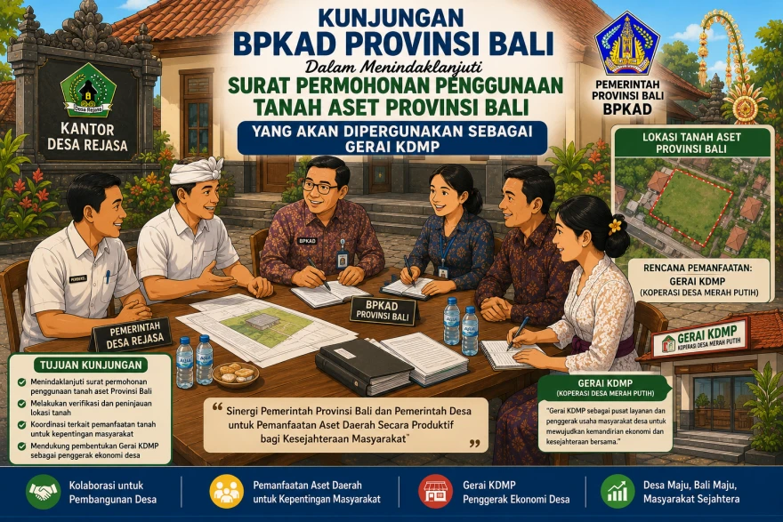 BPKAD Provinsi Bali Tinjau Aset Tanah Potensial Gerai KDMP di Desa Rejasa